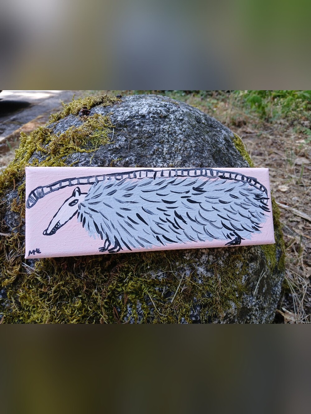Mini Long Possum Painting Folk Art